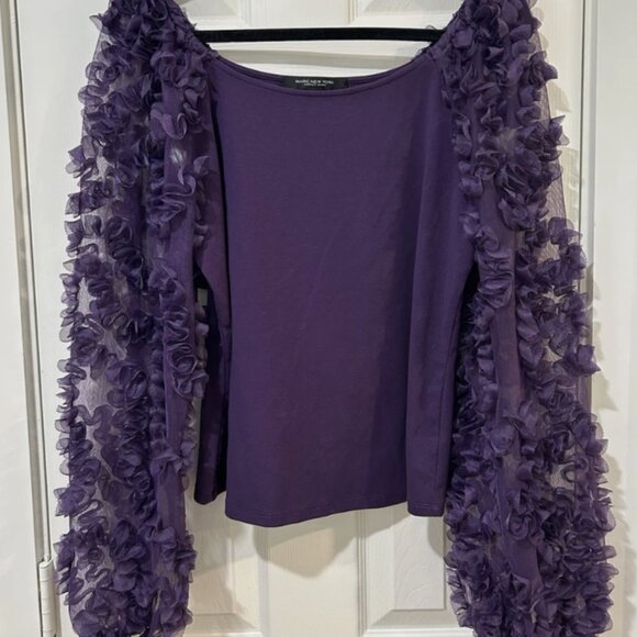 Andrew Marc NWT Purple Party Blouse💜 - Picture 2 of 5